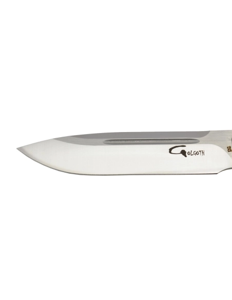 Golgoth G11C6 Silver. Couteau automatique OTF lame acier D2 manche aluminium silver et fibre de carbone