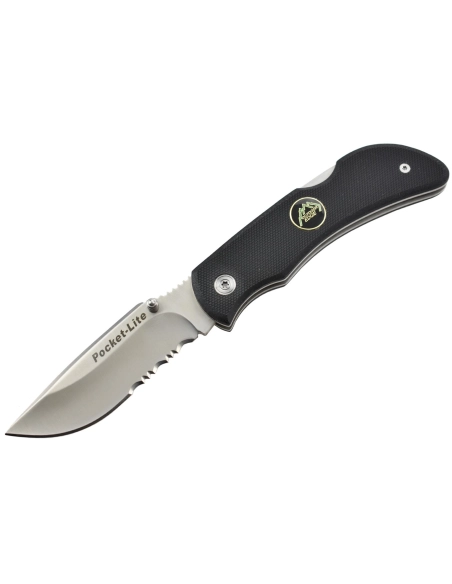 Outdoor Edge PL10S Pocket-Lite lame semi-dentelée acier AUS-8 manche G10