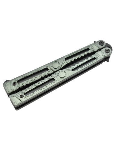 Maxknives P47 Couteau papillon lame acier 3CR13 manche aluminium anodisé vert
