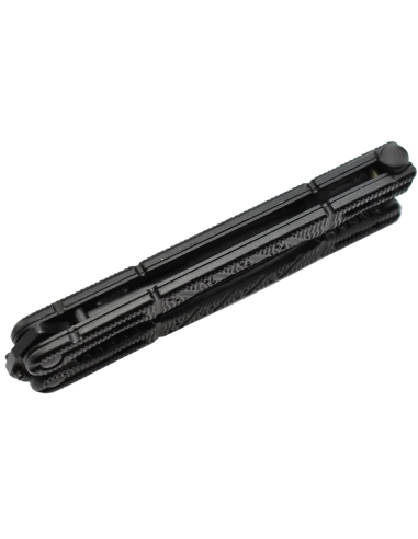 Maxknives P48 Couteau papillon lame acier 3CR13 manche aluminium anodisé noir