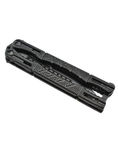 Maxknives P48 Couteau papillon lame acier 3CR13 manche aluminium anodisé noir