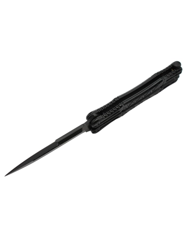 Maxknives P48 Couteau papillon lame acier 3CR13 manche aluminium anodisé noir