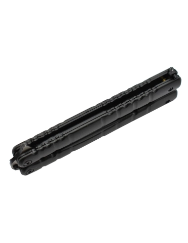 Maxknives P49 Couteau papillon lame acier 3CR13 manche aluminium anodisé noir