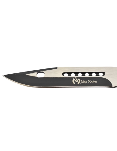 Maxknives P49 Couteau papillon lame acier 3CR13 manche aluminium anodisé noir