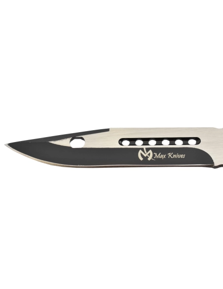 Maxknives P49 Couteau papillon lame acier 3CR13 manche aluminium anodisé noir