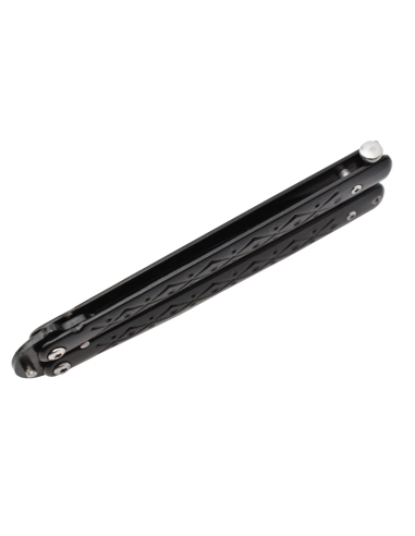 Maxknives P50B Couteau papillon lame acier 3CR13 manche acier noir