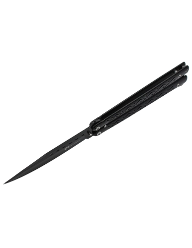 Maxknives P50B Couteau papillon lame acier 3CR13 manche acier noir