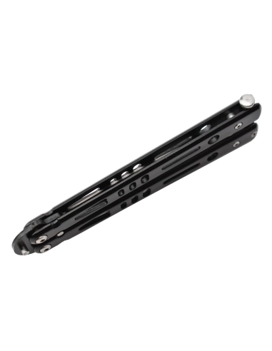 Maxknives P52B Couteau papillon lame acier 3CR13 manche acier noir