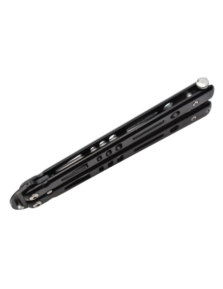 Maxknives P52B Couteau papillon lame acier 3CR13 manche acier noir