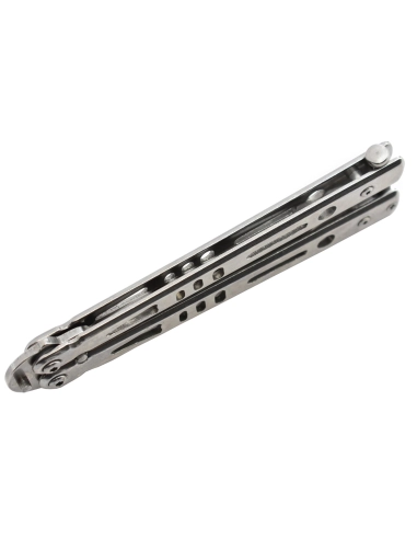 Maxknives P52S Couteau papillon lame acier 3CR13 manche acier silver