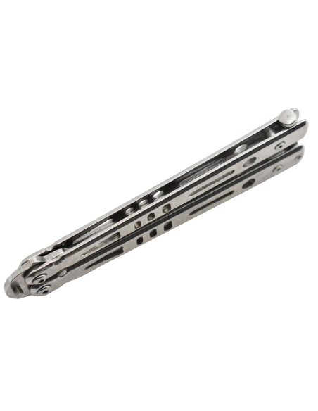 Maxknives P52S Couteau papillon lame acier 3CR13 manche acier silver