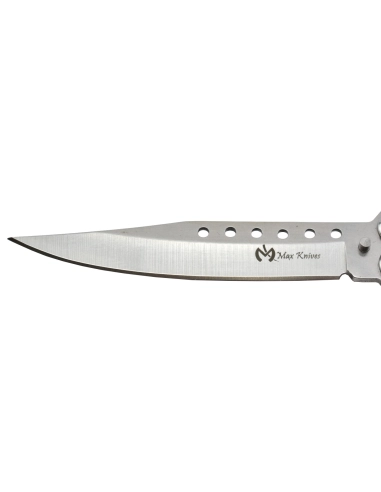 Maxknives P52S Couteau papillon lame acier 3CR13 manche acier silver