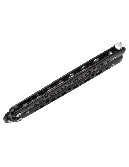 Maxknives P53B Couteau papillon lame acier 3CR13 manche acier noir