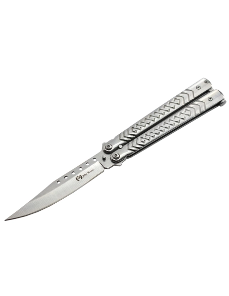 Maxknives P54S Couteau papillon lame acier 3CR13 manche acier silver