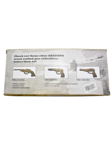 Rubber Band Shooter 3704-RW2 - Pistolet à élastiques en bois