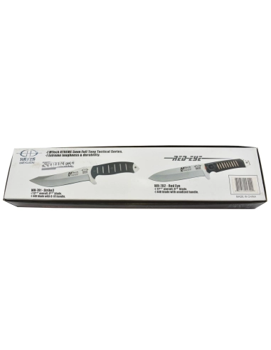 MTech Red-Eye - Couteau fixe avec LED rouge lame acier 440C