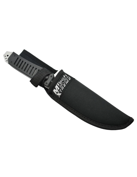 MTech Red-Eye - Couteau fixe avec LED rouge lame acier 440C