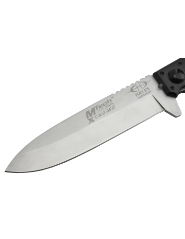 MTech Red-Eye - Couteau fixe avec LED rouge lame acier 440C