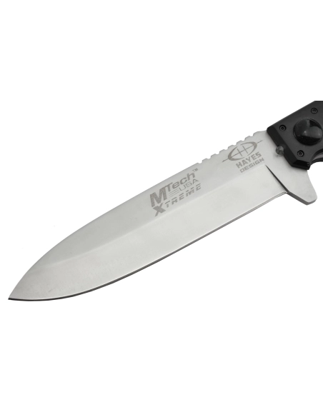 MTech Red-Eye - Couteau fixe avec LED rouge lame acier 440C