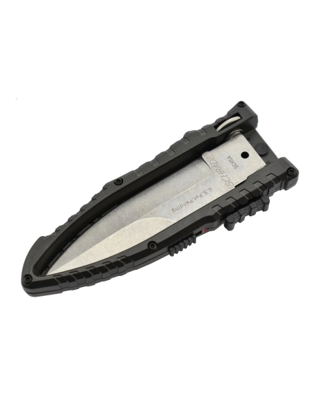 Schrade SCHSA Viper Couteau à ouverture latérale assistée lame acier stonewash