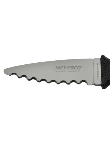 Meyerco NeckLance Couteau fixe lame serrations design Blackie Collins