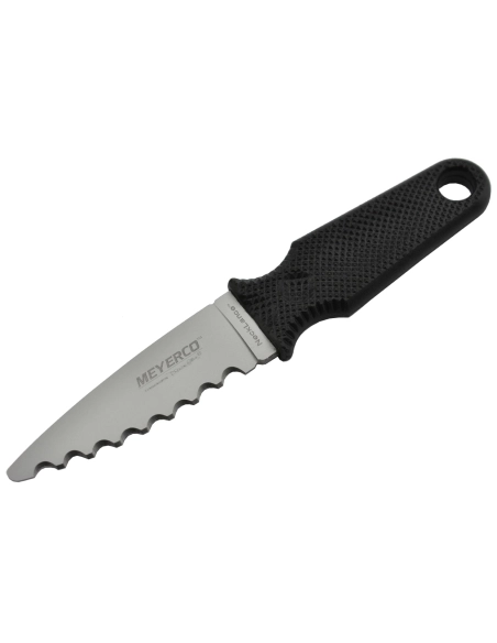 Meyerco NeckLance Couteau fixe lame serrations design Blackie Collins