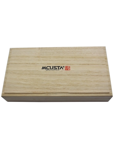 Mcusta MC006DP Couteau fixe Lame Mokumé VG10 San Mai - Collaboration Maxknives
