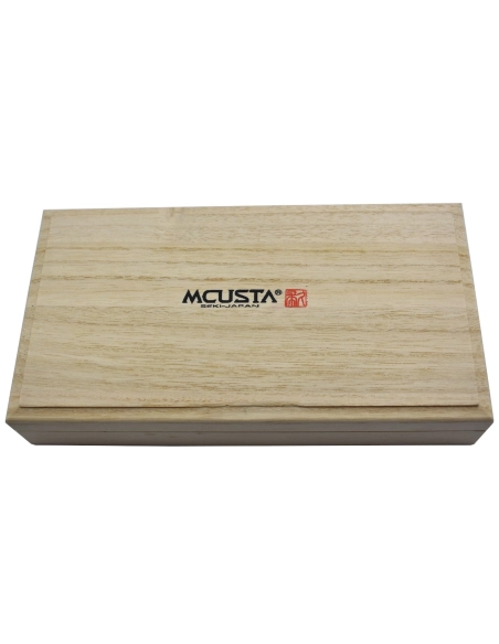Mcusta MC006DP Couteau fixe Lame Mokumé VG10 San Mai - Collaboration Maxknives