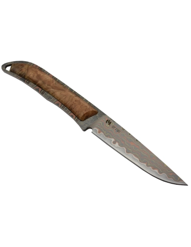 Mcusta MC006DP Couteau fixe Lame Mokumé VG10 San Mai - Collaboration Maxknives