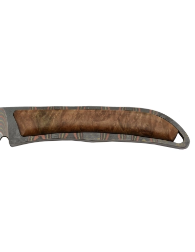 Mcusta MC006DP Couteau fixe Lame Mokumé VG10 San Mai - Collaboration Maxknives