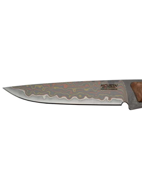 Mcusta MC006DP Couteau fixe Lame Mokumé VG10 San Mai - Collaboration Maxknives