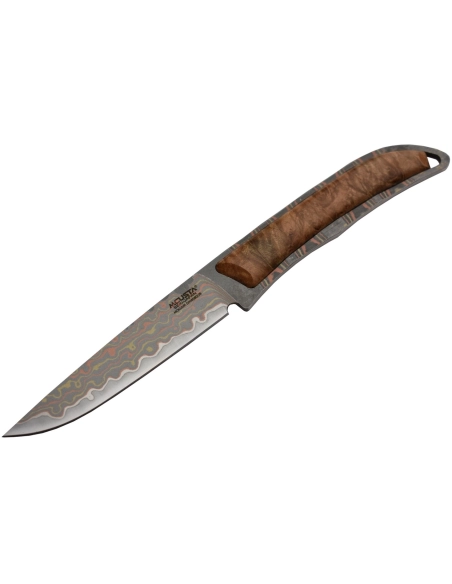 Mcusta MC006DP Couteau fixe Lame Mokumé VG10 San Mai - Collaboration Maxknives