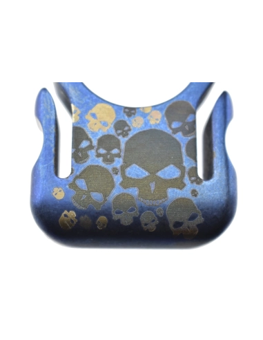 TIKNU9SK Impact tool en titane anodisé motif skull