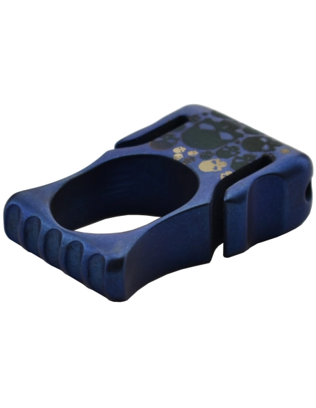 TIKNU9SK Impact tool en titane anodisé motif skull