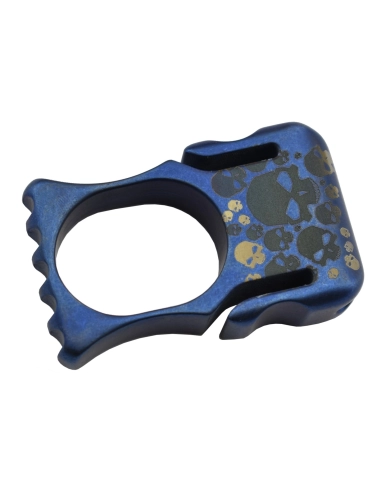 TIKNU9SK Impact tool en titane anodisé motif skull