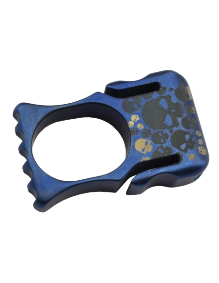 TIKNU9SK Impact tool en titane anodisé motif skull