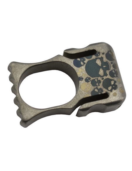 TIKNU9SK Impact tool en titane anodisé motif skull