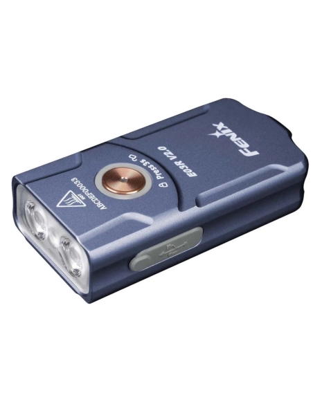FENIX - E03R V2 BLEU - Lampe porte-clés en métal - 500 lumens