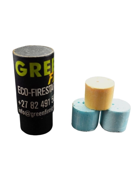 GREEN FIRE - GF01 - Pastilles allume-feu écologiques - lot de 5 x 3 pastilles