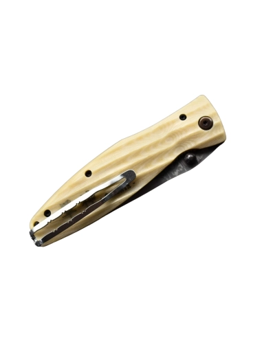 Mcusta Sengoku MC-185D Damas Micarta blanc
