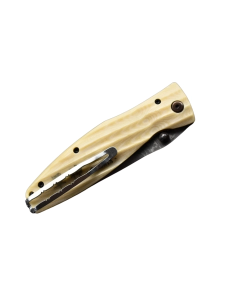 Mcusta Sengoku MC-185D Damas Micarta blanc
