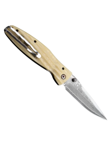 Mcusta Sengoku MC-185D Damas Micarta blanc