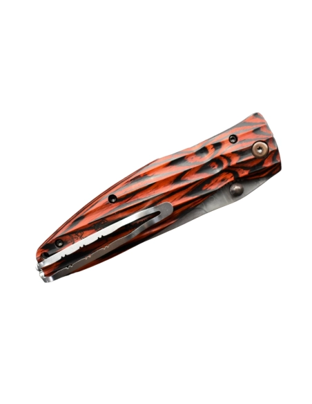 Mcusta Sengoku MC-183D Damas Pakka Wood rouge