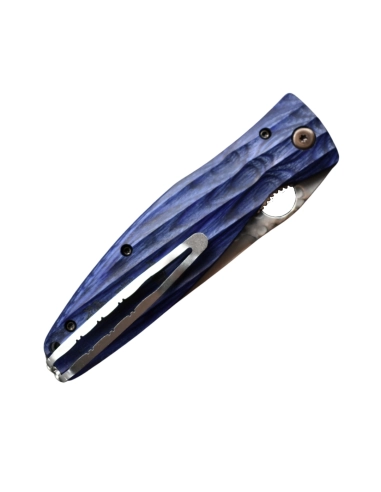 Mcusta MC-186G Manche Pakka wood bleu et lame SPG2