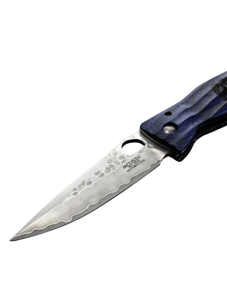 Mcusta MC-186G Manche Pakka wood bleu et lame SPG2