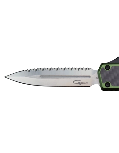 Golgoth G11BS2 Vert Couteau automatique avec serrations