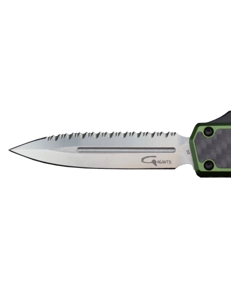 Golgoth G11BS2 Vert Couteau automatique avec serrations