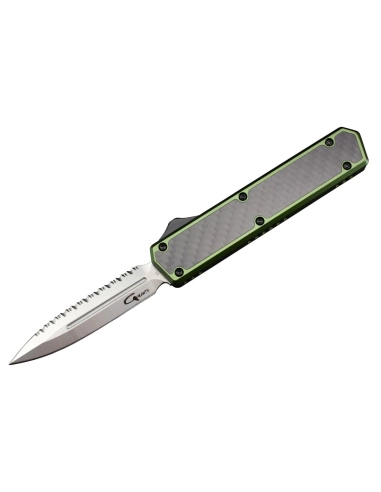 Golgoth G11BS2 Vert Couteau automatique avec serrations