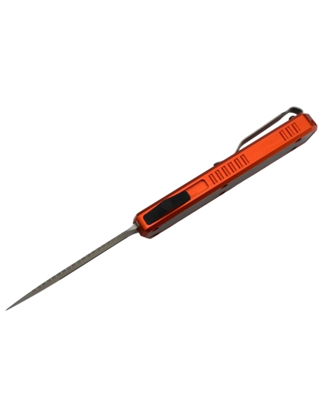 Golgoth G11BS5 Orange. Couteau automatique avec serrations
