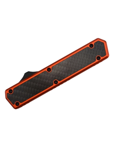 Golgoth G11BS5 Orange. Couteau automatique avec serrations